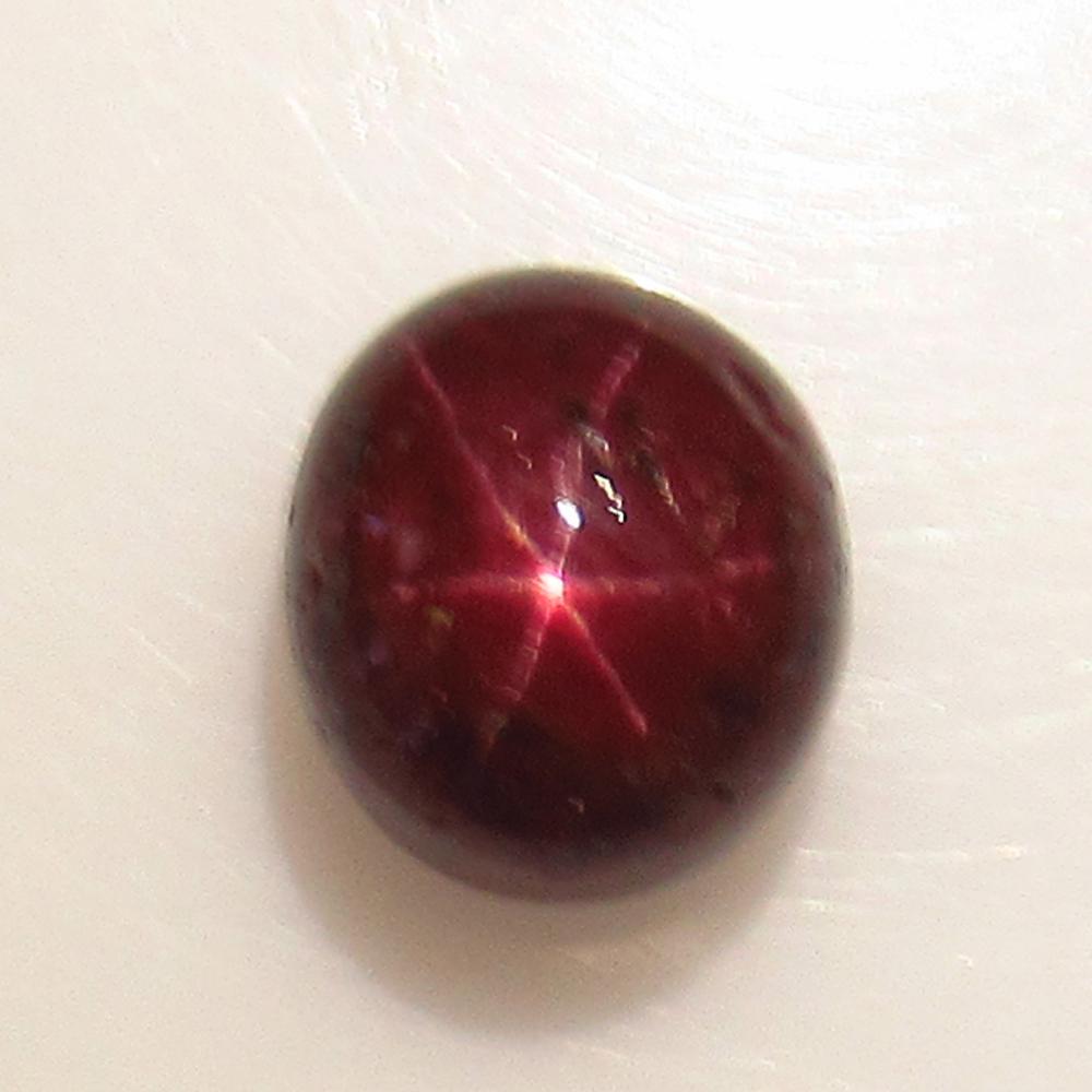 4.60 Ct Natural Six Line Star Ruby Oval Cab (1 of 2)