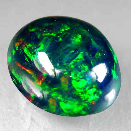 2.80 CTS NATURAL EHIOPIAN BLACK OPAL OVAL SHAPE GOOD (1 of 1)