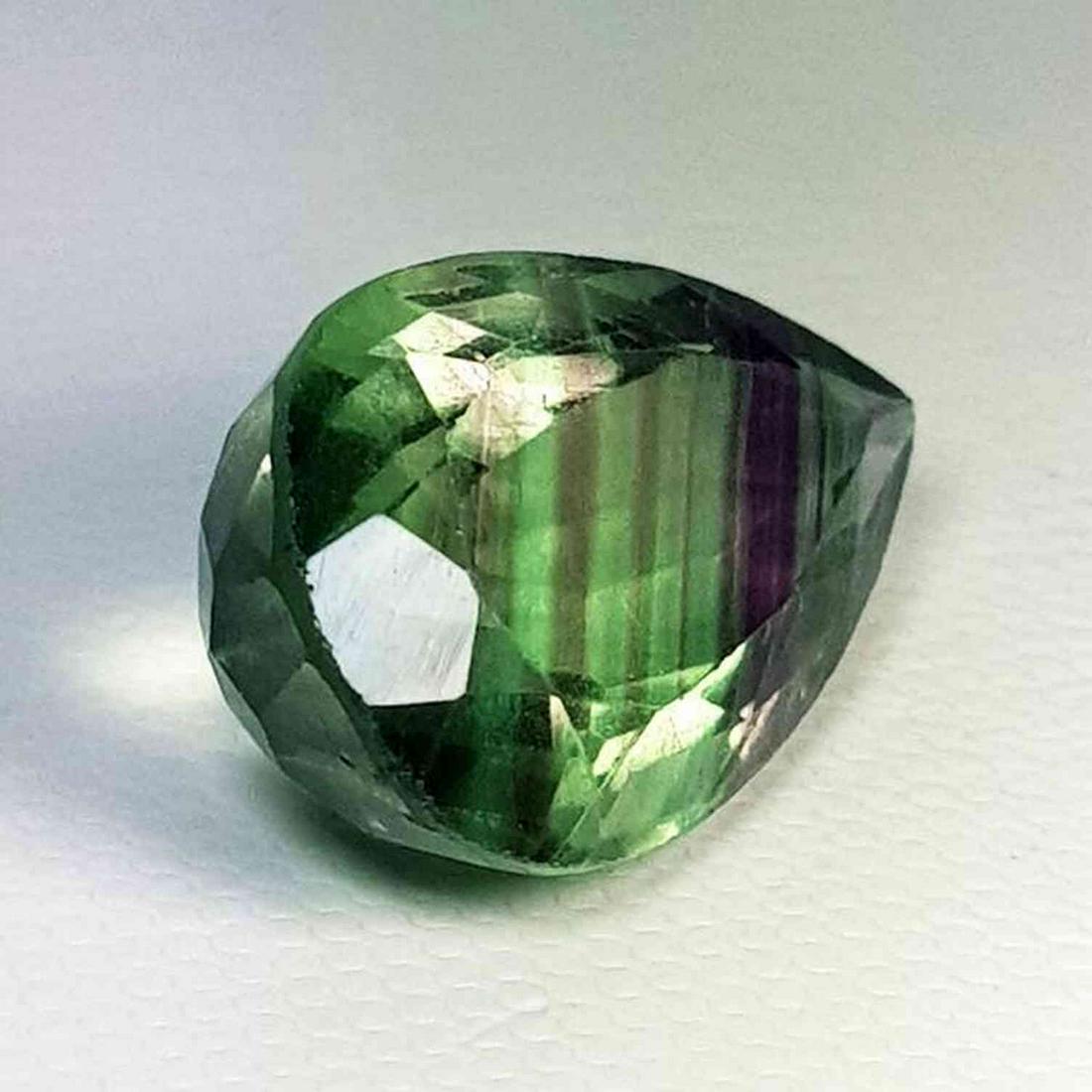 20.10 ct Natural Bi-Color Fluorite Pear Cut (1 of 6)
