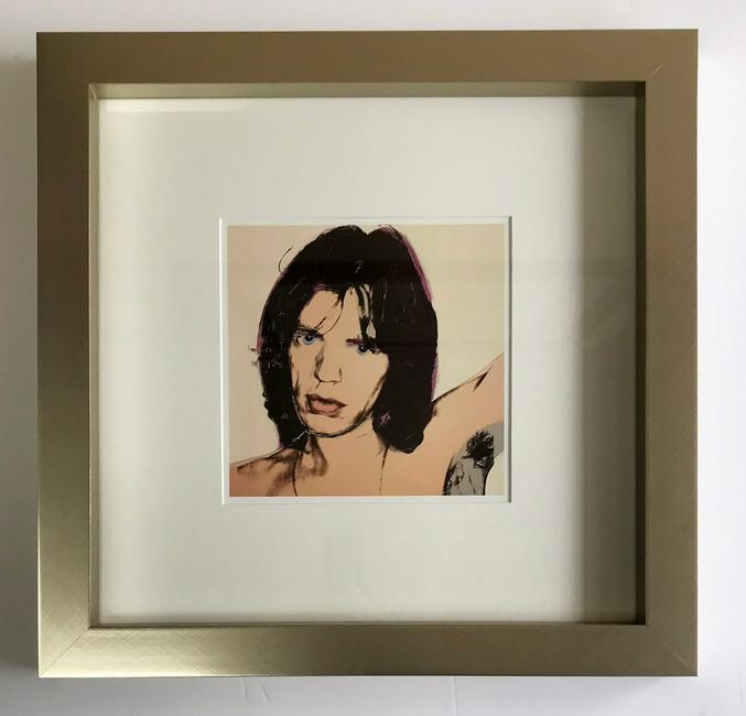 Andy Warhol print (after) Mick Jagger: Title: Andy Warhol print (after) Mick Jagger Medium: Offset Dimension: 20x20 inch Description:Artist: Andy Warhol Country: USA Title: Mick Jagger Printed: 2005 offset on luster paper Paper Size: 11.50