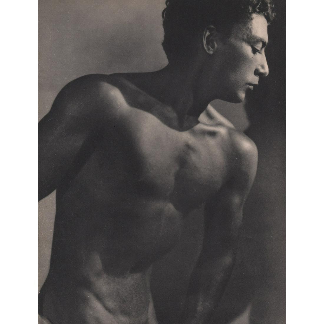 ARAM ALBAN - Male Nude: Artist: ARAM ALBAN Print Title: Male Nude Medium: Sheet-Fed Gravure Printing Date: 1930's Printed in France Image size approx. 11 X 8.5 inches Aram Alban was an Armenian photographer born in Istanbul 