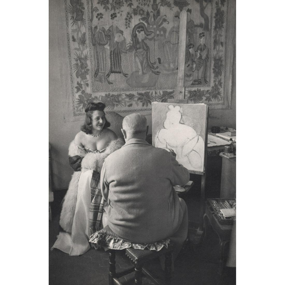 HENRI CARTIER-BRESSON - Matisse in Vence, 1944: Artist: HENRI CARTIER-BRESSON Print Title: Matisse in Vence, France 1944 Medium: Sheet-fed Gravure Printing Date: 1950's Printed in France Image Size approx: 13.5 x 9 inches Henri Cartier-Bresson (190