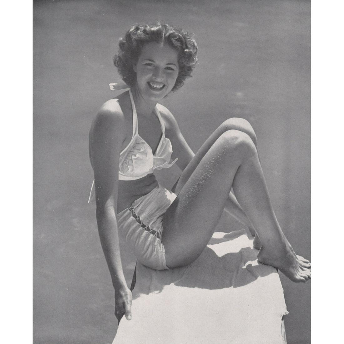 ANDRE DE DIENES - Marie Denham: Artist: ANDRE DE DIENES Print Title: Marie Denham Medium: Sheet-fed Gravure Printing Date: 1950s Printed in England Image size approx. 7.5 x 10.25 inches Andre De Dienes (1913-1985) was a Hungarian ph