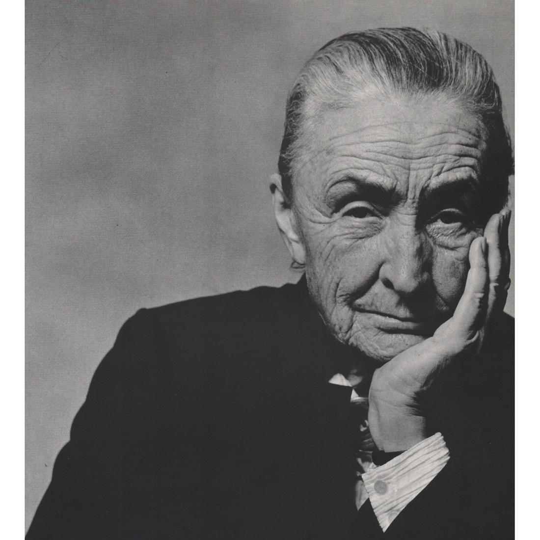 PHILIPPE HALSMAN - Georgia O'Keeffe: Artist: PHILIPPE HALSMAN Print Title: Georgia O'Keeffe Medium: Sheet-Fed Gravure Printed in 1970's Printed in Italy Image Size approx: 11 x 10 inches Philippe Halsman (1906-1979) was an American portr