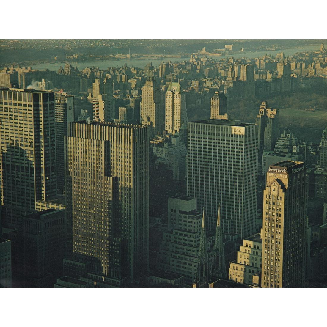 EVELYN HOFER - Hudson River from Pan Am Heliport: Artist: EVELYN HOFER Print Title: Hudson River from Pan Am Heliport Medium: Color Sheet-fed Gravure Printing Date: 1960's Printed in Switzerland Image Size: 8.25 x 11 inches Evelyn Hofer (1922-2009) w