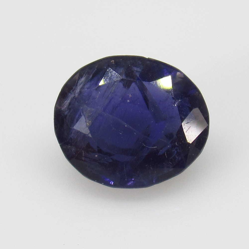 2.94 Ctw Natural Iolite Oval Cut: No Reserve! Title: 2.94 Ctw Natural Iolite Oval Cut Stone Clarity: VVS Gemstones: Iolite Carat Weights: 2.94 Size/Dimensions: 10.20 x 8.20 x 5.70 mm Additional Information: Very Good Luster / Excellen