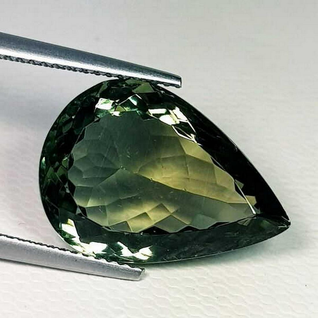 11.00 ct Natural Green Amethyst Pear Cut (1 of 5)