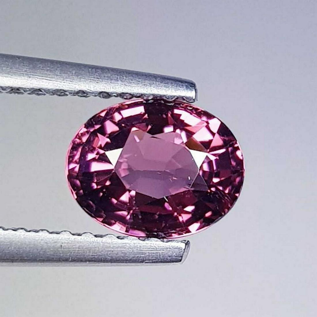Natural Rhodolite Garnet Oval Cut 1.36 ct: No Reserve! Title: Natural Rhodolite Garnet Oval Cut 1.36 ct Color/Clarity: VVS - VS Gemstones: Gemstones Carat Weights: 1.36 Size/Dimensions: 7.00 x 5.50 x 3.90 Additional Information: Oval - Burma S
