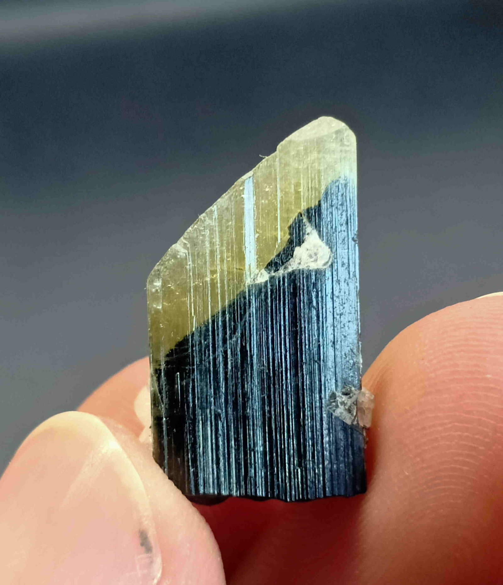 4 Gram Amazing Natural Green Cap Tourmaline Specimen: No Reserve! Title: 4 Gram Amazing Natural Green Cap Tourmaline Specimen Treatment: Natural Gemstones: Tourmaline Weight: 4 Gram Size/Dimensions: 19x12x10 mm Origin: Pakistan Shipping: Domestic: Flat-r