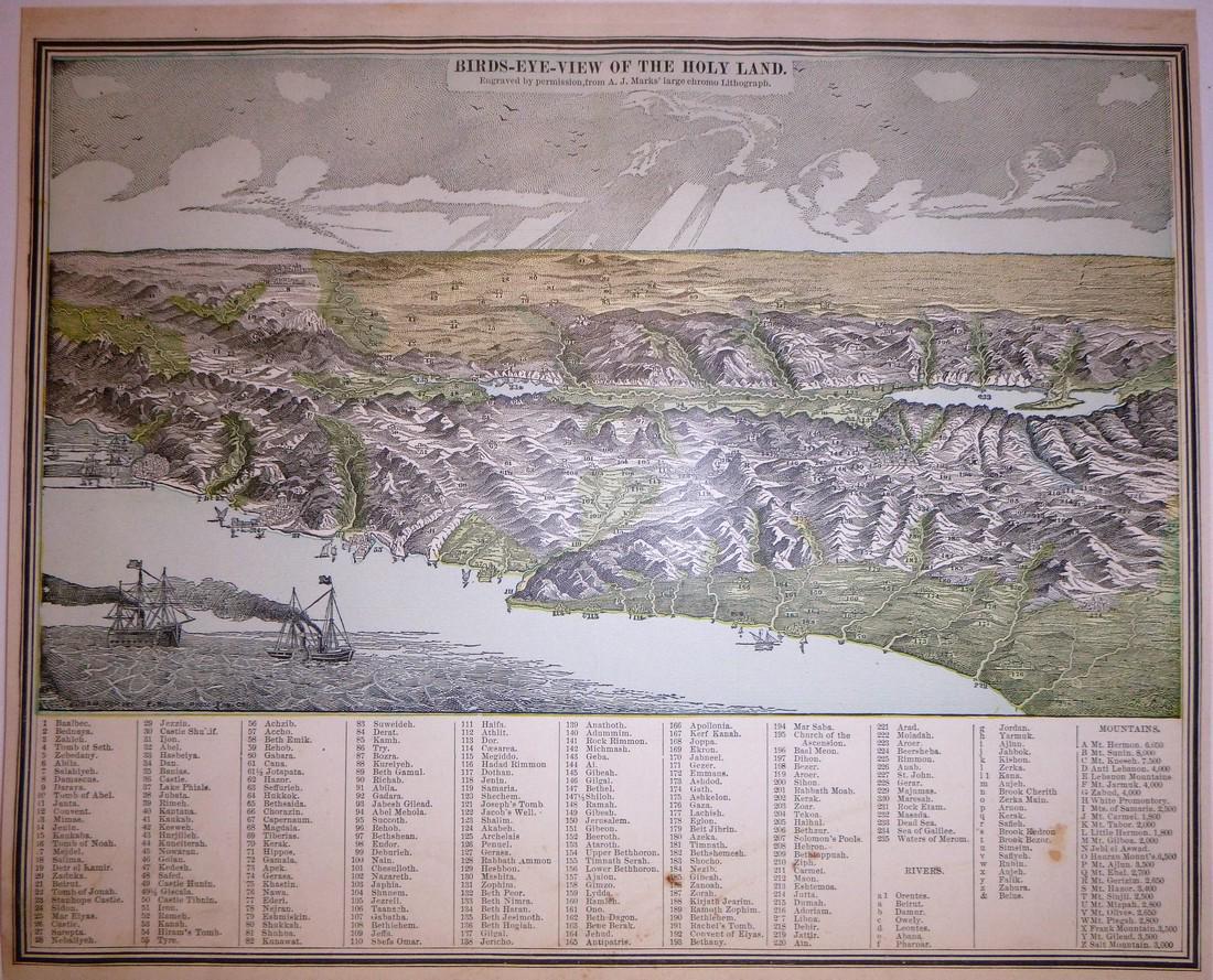 Bird's-Eye-View of the Holy Land 1886 (1 of 2)