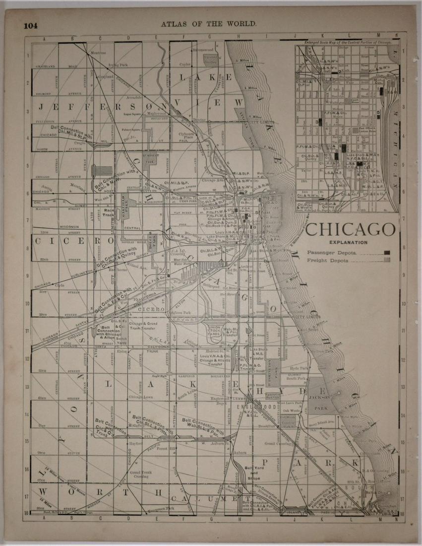 Chicago Train Depots 1888 (1 of 1)