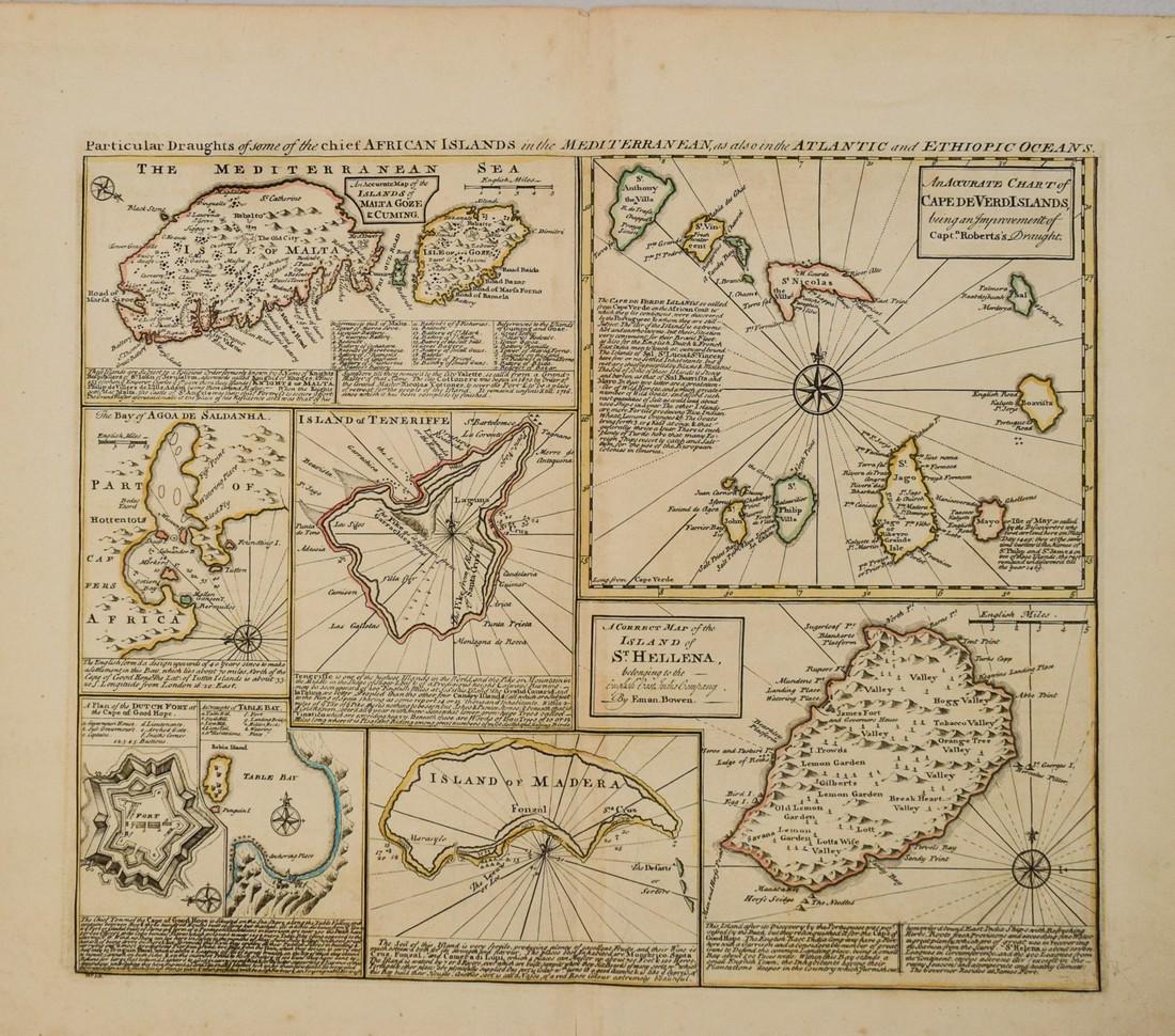 1750 Bowen Map of Islands off the Coast of Africa -- (1 of 1)