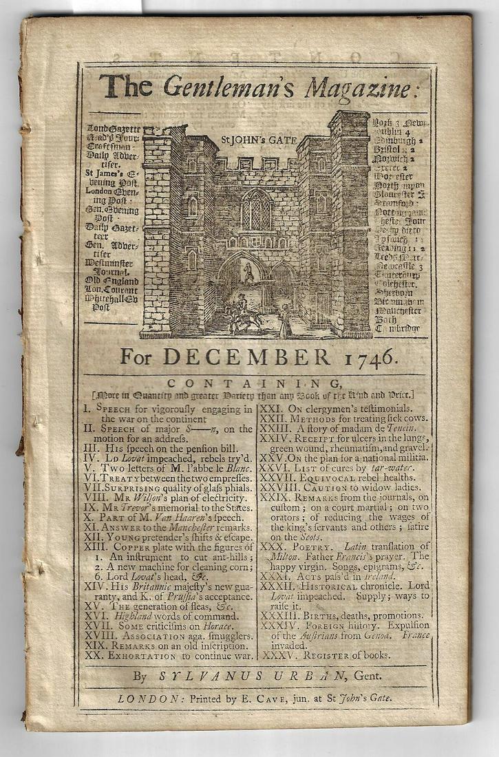 1746 Gentleman's Magazine Scot Rebels (1 of 2)