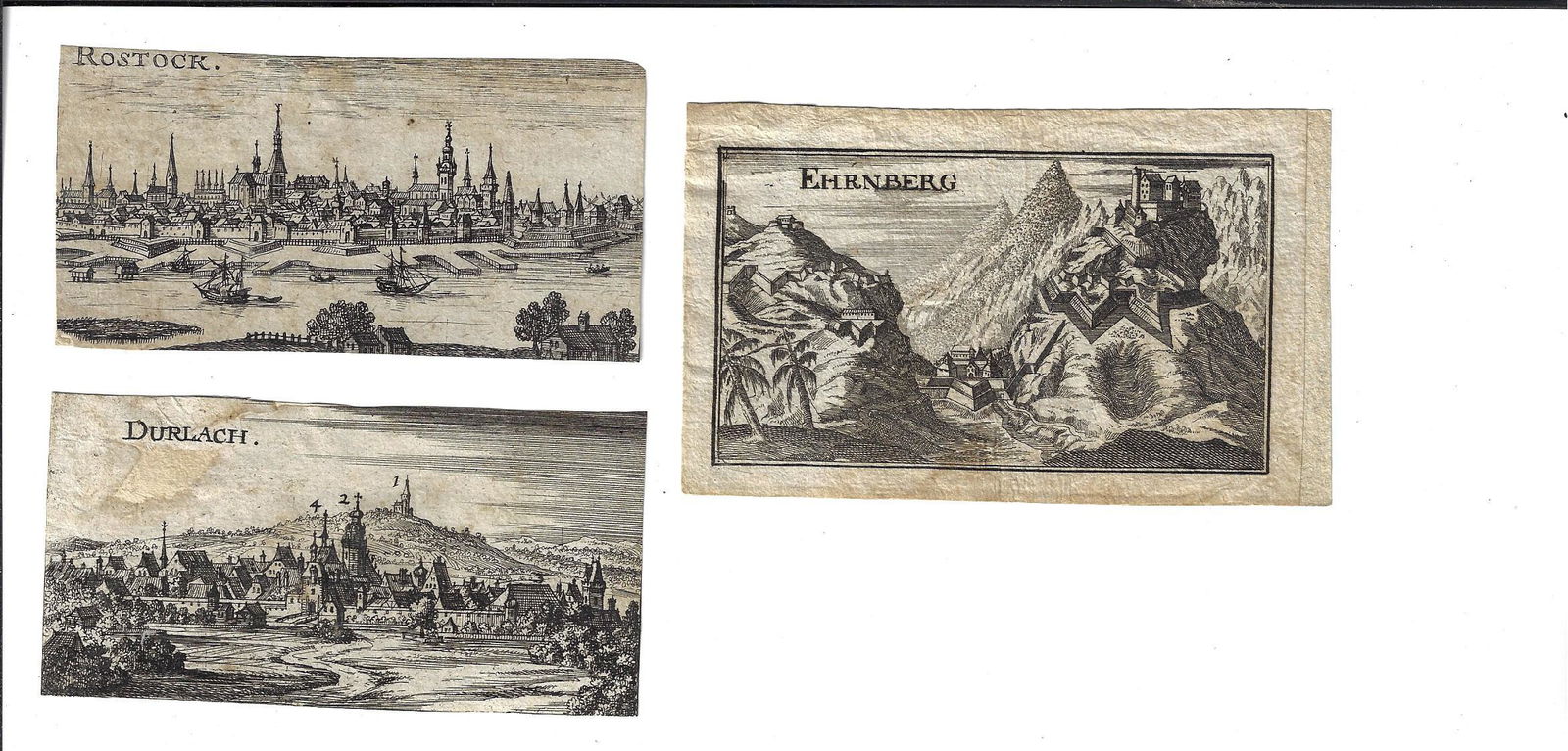 17th C Engravings of German Town Views (1 of 2)