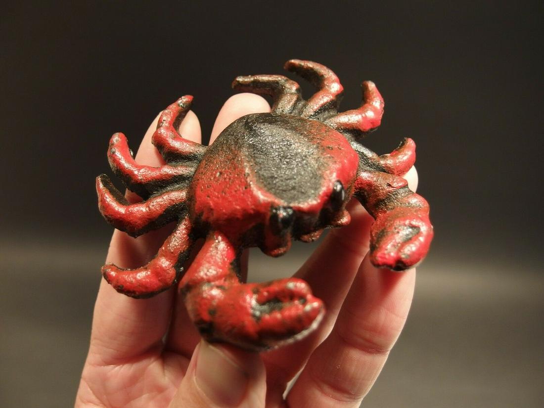Cast Iron HEAVY Crab Beer Bottle Opener: Description 3" x 3 1/2" Wide Well made reproduction antique cast iron red crab bottle opener. Nice detailed casting.. good heavy solid piece.. Reserve: $15.00 Shipping: Domestic: Flat-rate of $5.00 to