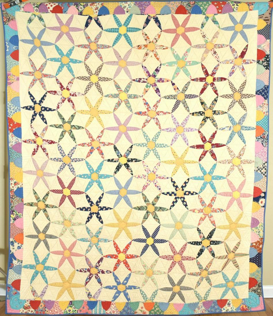 30's Daisy Chain Quilt, Arch Border (1 of 14)