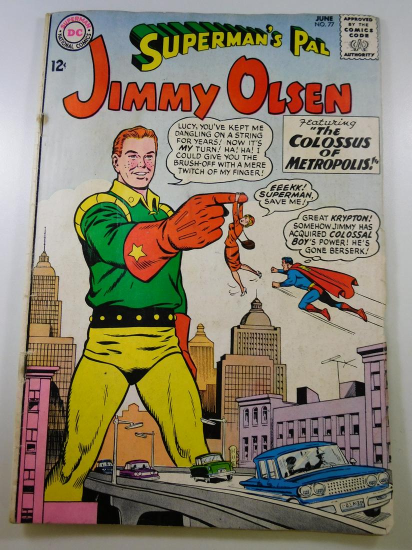Superman's Pal Jimmy Olsen #77: No Reserve! Superman's Pal Jimmy Olsen #77 FR Coupon Cut Shipping: Individual Comics: Flat-rate of $9.99 (1-8 comics) or $19.99 (9+ comics) to anywhere within the contiguous U.S. International: Foreig
