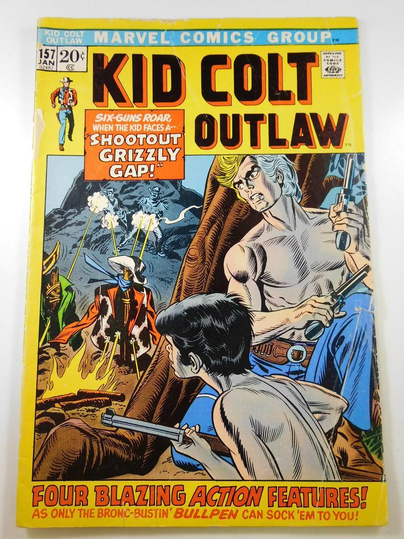 Kid Colt Outlaw #157: No Reserve! Kid Colt Outlaw #157 GD+ Shipping: Individual Comics: Flat-rate of $9.99 (1-8 comics) or $19.99 (9+ comics) to anywhere within the contiguous U.S. International: Foreign shipping rates are