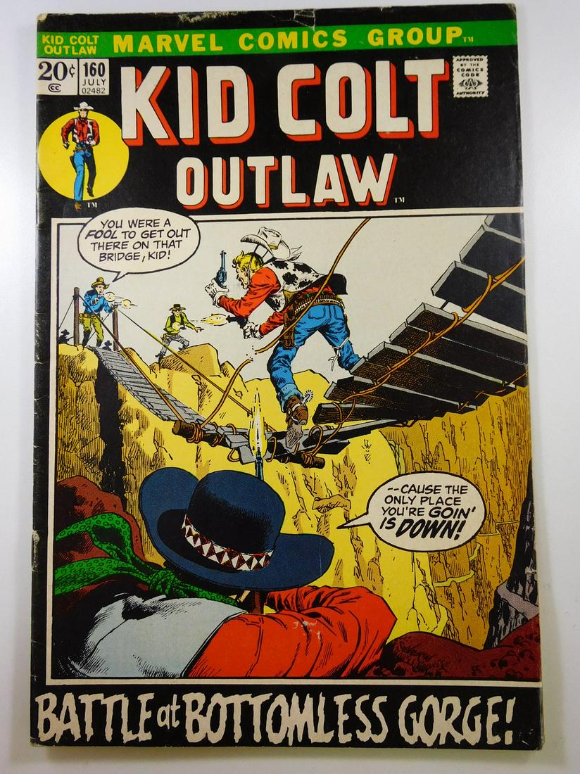 Kid Colt Outlaw #160: No Reserve! Kid Colt Outlaw #160 VG+ Shipping: Individual Comics: Flat-rate of $9.99 (1-8 comics) or $19.99 (9+ comics) to anywhere within the contiguous U.S. International: Foreign shipping rates are