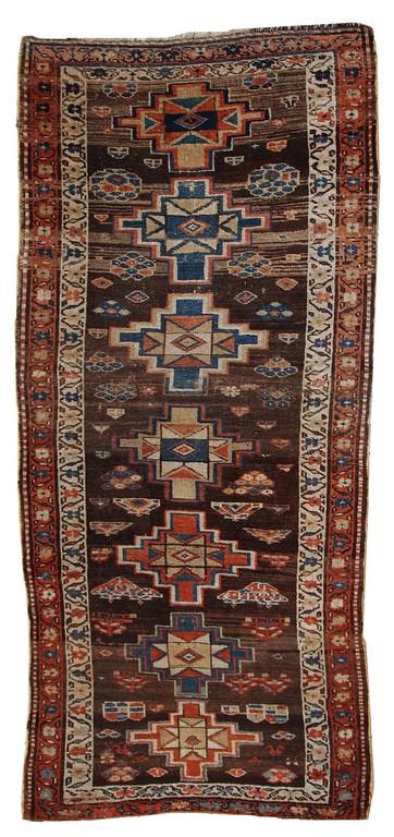 Handmade antique Persian Kurdish rug 3' x 7' ( 92cm x (1 of 12)