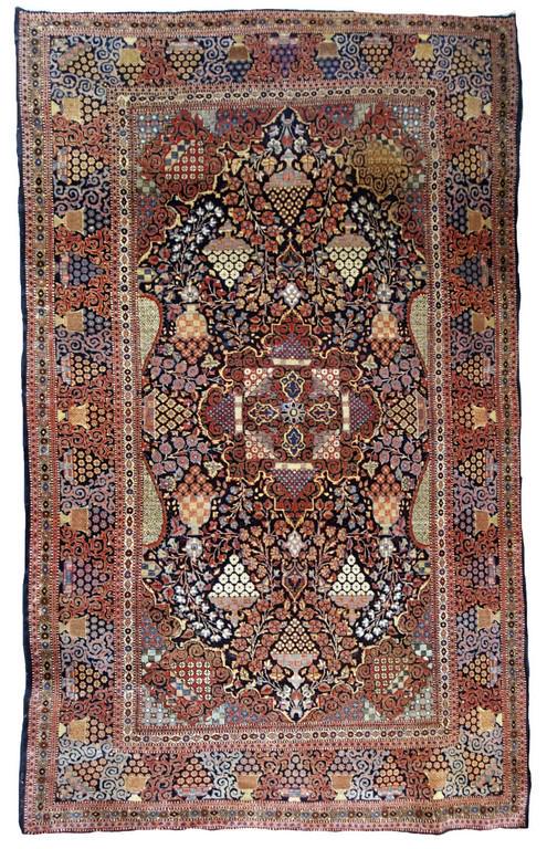 Handmade antique Persian Dabir Kashan rug 4.1' x 6.2' ( (1 of 11)