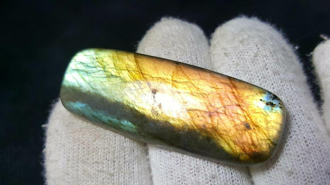 Fire Labradorite Cabochon Loose Gemstone - 47 Carats - (1 of 3)