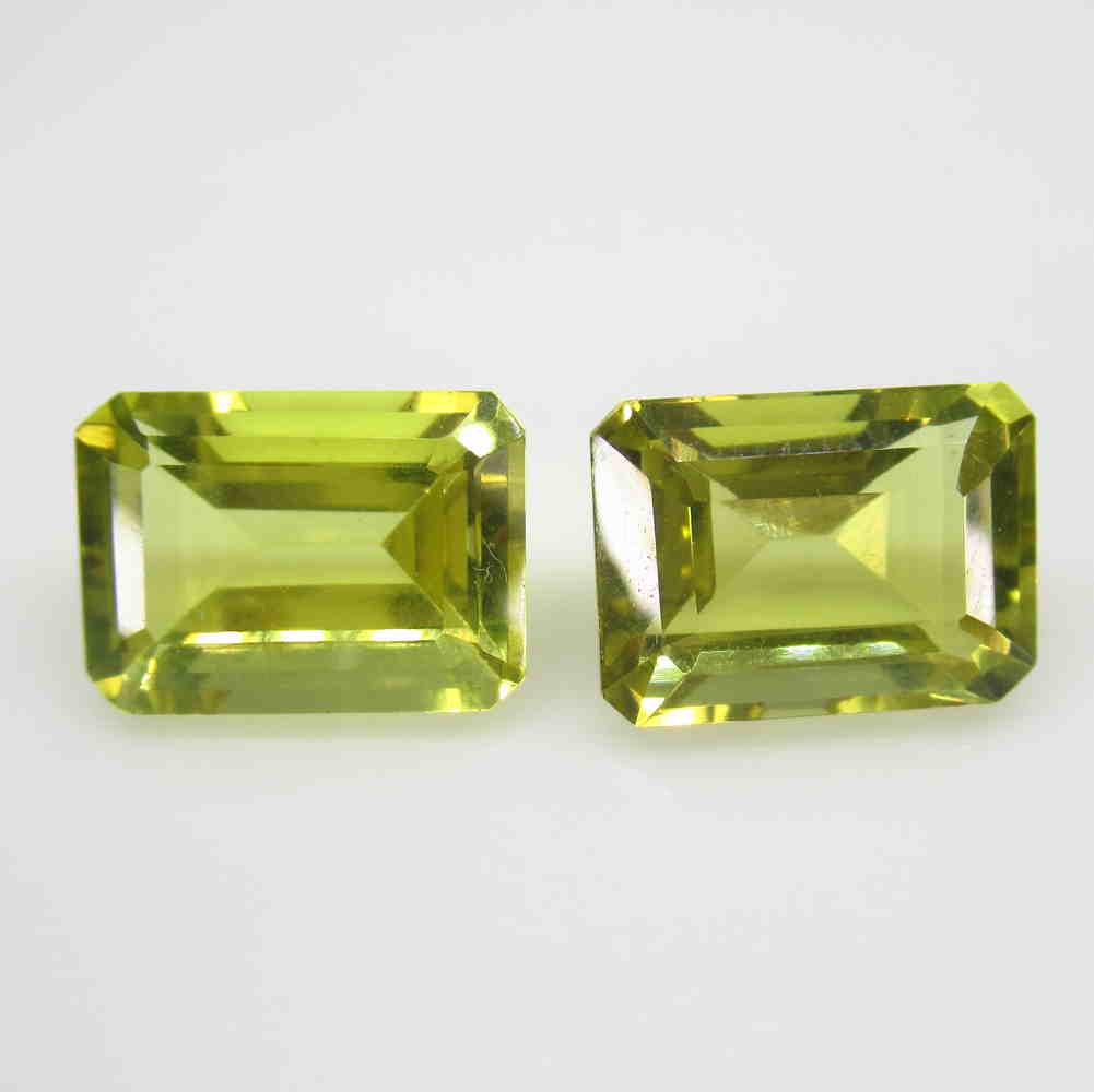 16.10 Ctw Natural Lemon Quartz Octagon Pair: Title: 16.10 Ctw Natural Lemon Quartz Octagon Pair Stone Clarity: VVS Gemstone: Lemon Quartz Carat Weight: 16.1 Size/ Dimensions:14.00 x 10.00 x 7.50 mm / 2 PC's Additional Info:Good Luster / Top Clas