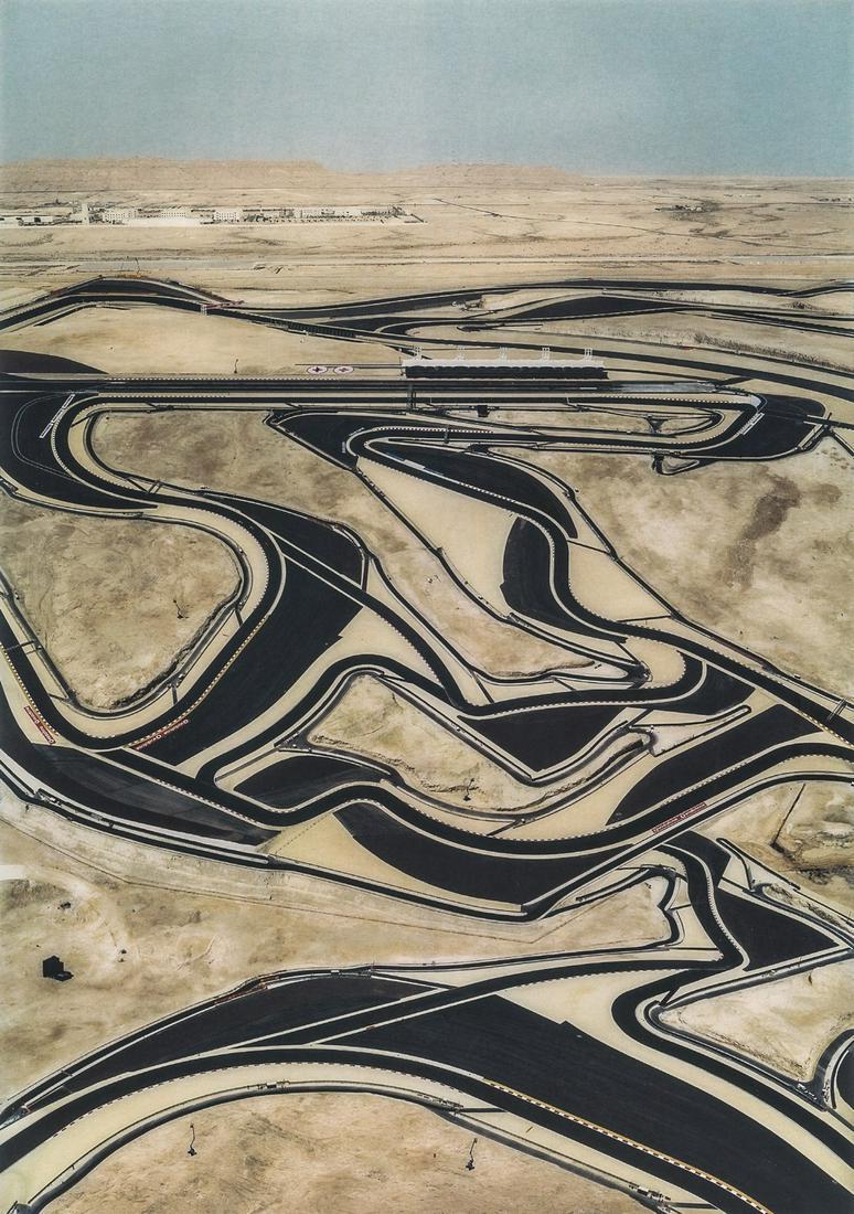 Andreas Gursky, Bahrain I, 2005: Artist: Andreas Gursky Title: Bahrain I, 2005 Medium: Photo Litho, 2015, Spain Dimensions: 7.2x10.2" Additional Information: Heat Wax Mounted on 11x14" Conservation Board Artist Bio: Andreas Gursky (1