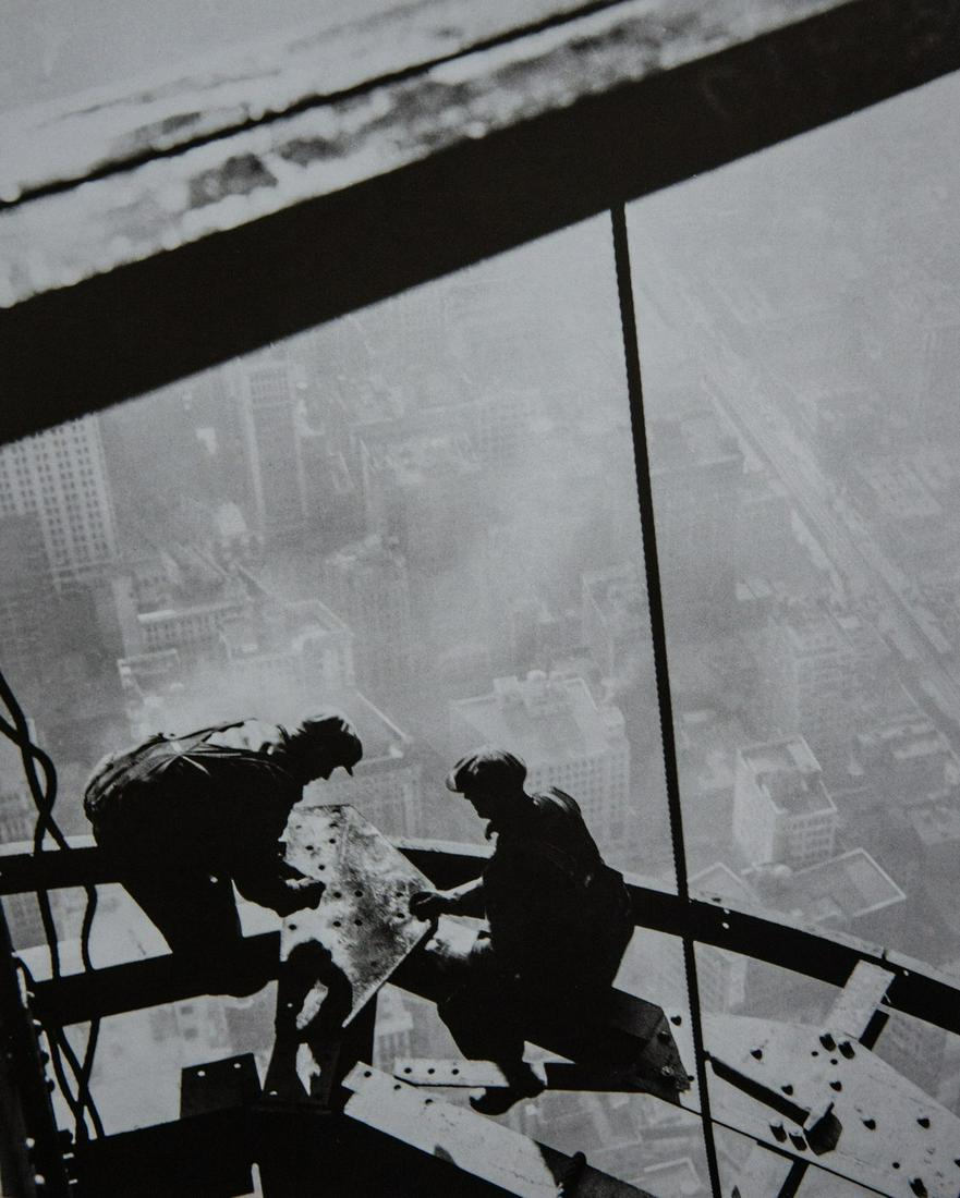 Lewis W. Hine, Looking Down On Two Workers (1 of 1)