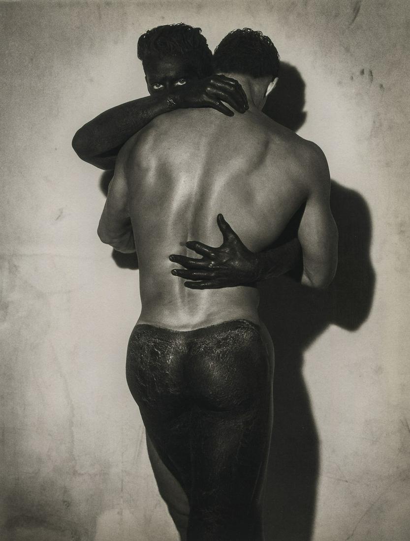 Herb Ritts, Tony and Brian, 1986: Artist: Herb Ritts Title: Tony and Brian, 1986 Medium: Photo Litho, 2000, France Dimensions: 8.3x10.95" Additional Information: mounted on 12x16 conservation board Artist Bio: Herb Ritts (1952-2002) w