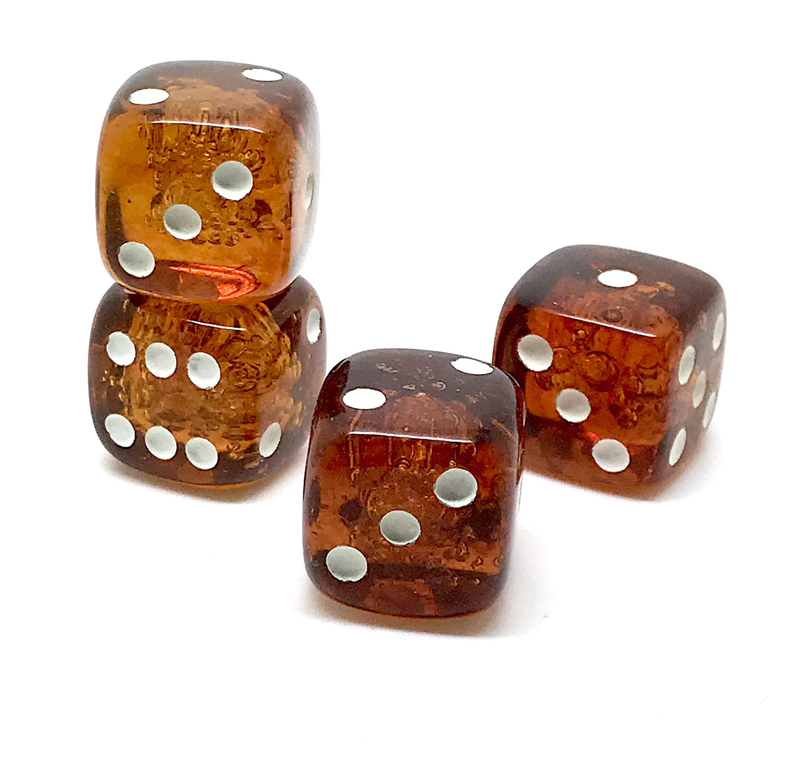 Unique and Amazing Amber Set of 4 Dices (1 of 6)
