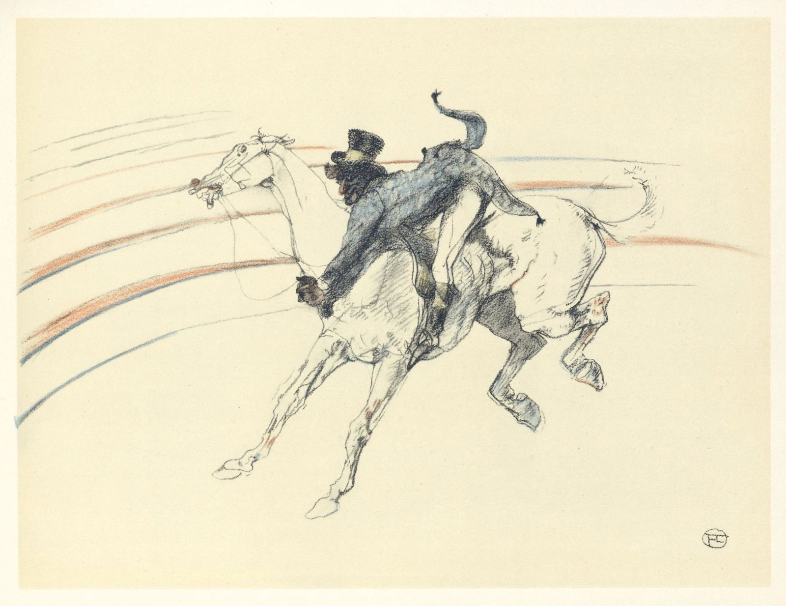 Toulouse-Lautrec lithograph | Circus "Chocolat, scene (1 of 1)