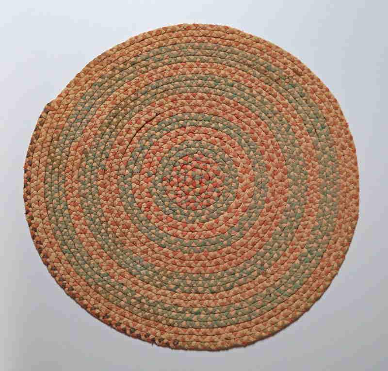 Antique Original Country Americana Braided Mat (1 of 4)