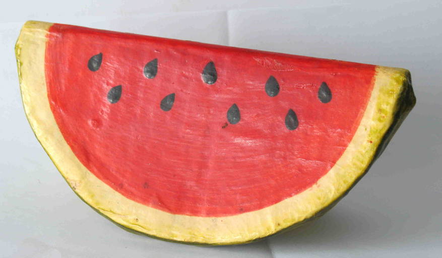 Vintage Paper Mache Watermelon Wedge.