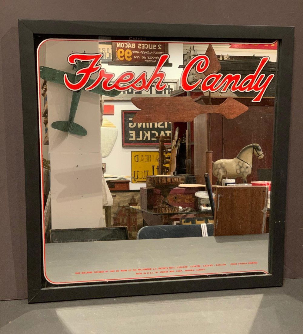 FRESH CANDY Vending Machine Mirror, c. 1940 (1 of 5)