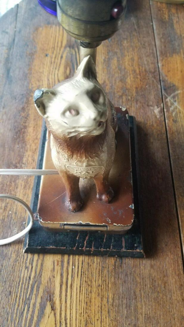 Lindy Kat Lindbergh cat lamp bank hidden money slot. (1 of 7)