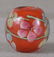 Japanese glass OJIME tombodama multicolored FLOWERS