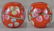 Japanese glass OJIME tombodama multicolored FLOWERS - 3