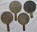 Four Japanese Edo to Meiji Bronze Kagami Mirrors