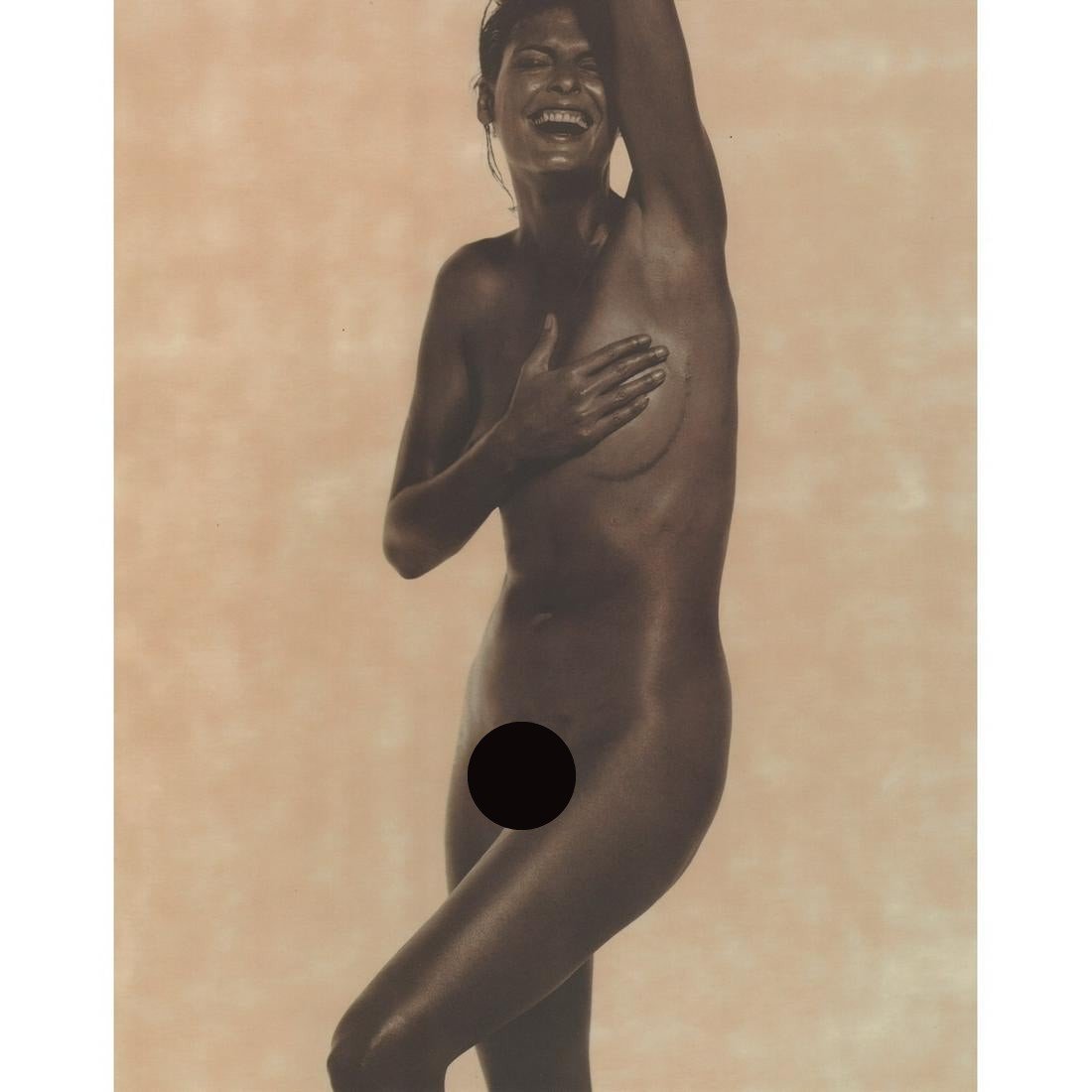 KARL LAGERFELD - Linda Evangelista: Artist: KARL LAGERFELD Print Title: Linda Evangelista Limited Edition Folio 346/5000 Medium: Satin Finish Umber Photo-Lithograph Printing Date: 1997 Printed in USA Image Size approx: 13.5 x 10.5 inche