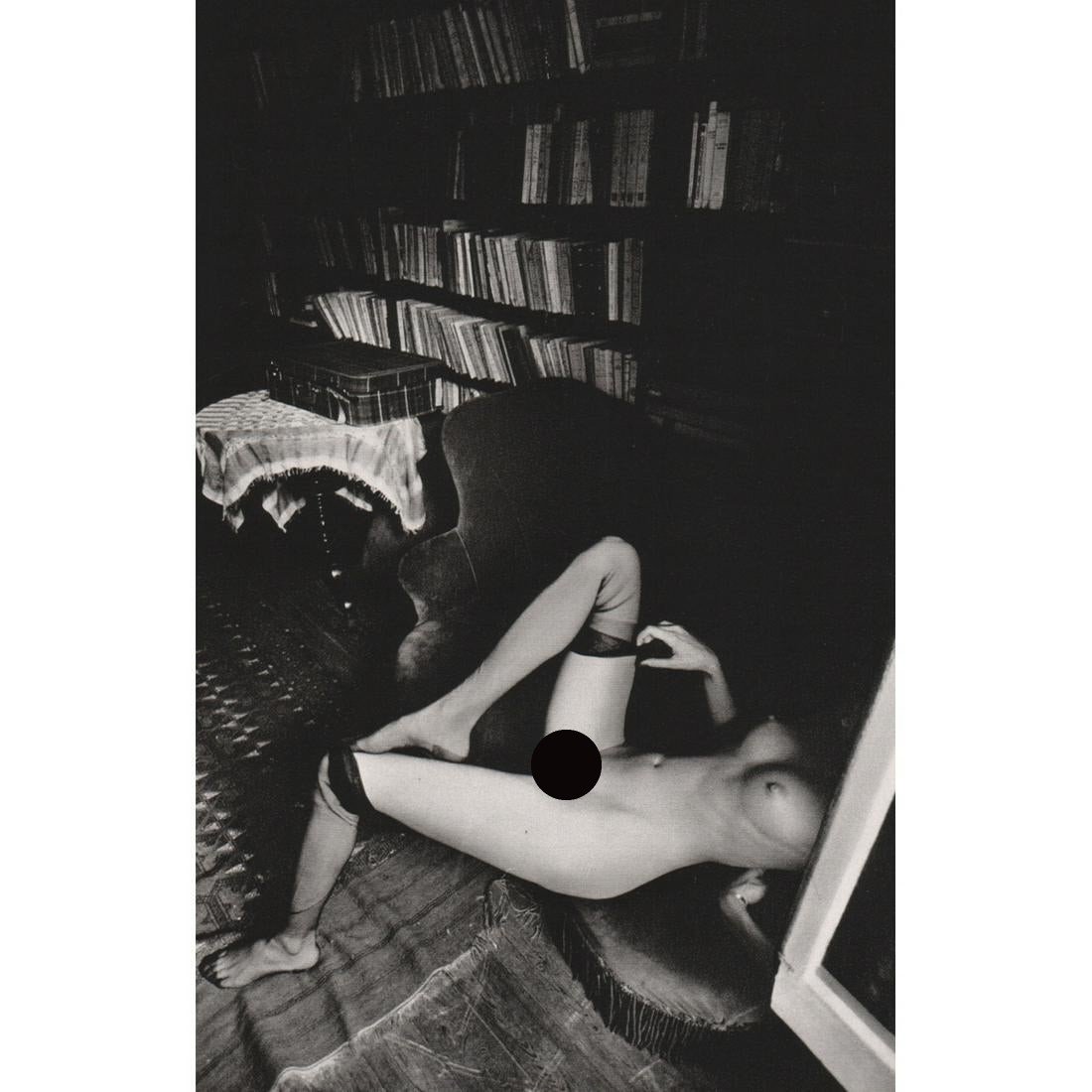 JEANLOUP SIEFF - Nude in a Library, Paris 1976: Artist: JEANLOUP SIEFF Print Title: Nude in a Library, Paris 1976 Medium: Sheet-fed Gravure Printing Date: 1980's Printed in Spain Image Size: 8.7 5x 6 inches Jeanloup Sieff (1933-2000) was a French p