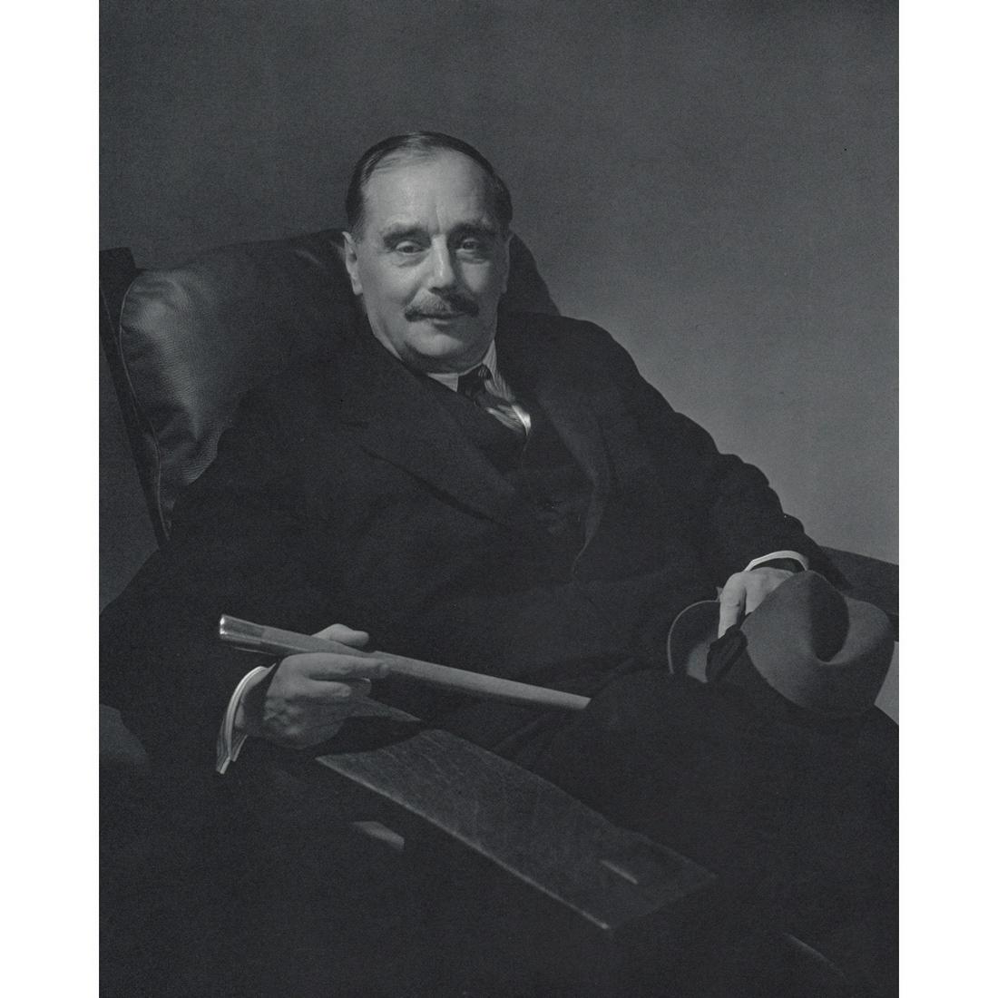 EDWARD STEICHEN - H. G. Wells, 1931: Artist: EDWARD STEICHEN Print Title: H. G. Wells, 1931 Herbert George Wells (1866 – 13 August 1946) was an English writer. He was prolific in many genres but is best remembered for his science ficti