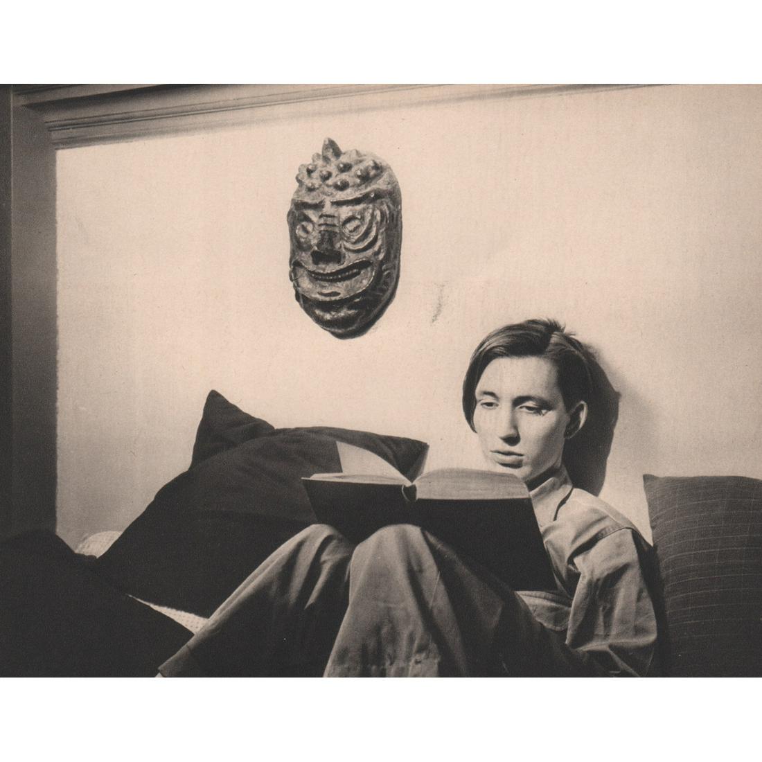 MINOR WHITE - Reading: No Reserve! Artist: MINOR WHITE Print Title: Reading Medium: Sheet-fed Gravure Printing Date: 1940's Printed in France Image Size: 6.5 X 8.5 inches Minor Martin White (1908-1976) was an American photo