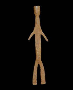 Moba Iron Figure: Title: Moba Iron FigureDate/Period: XXth centuryMaterials: IronDimension: 6" 7/8Description: Iron tchitcheri figure from the Moba of Northern Togo. For a similar one, see Sotheby's May 25, 1999 lot