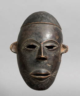 Tiv Mask: Title: Tiv MaskDate/Period: XXth centuryMaterials: WoodDimension: 9"Description: Tiv male mask of Eastern Nigeria. For more information on the Tiv theatrical tradition see the article of Mnena Abuku,