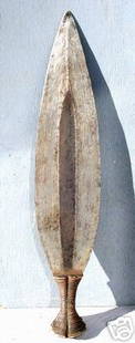 Ngala Knife: Title: Ngala KnifeDate/Period: XXth centuryMaterials: Iron, wood, copperDimension: 19" 1/8Description: Ngala knife from the Equateur region of D.R. Congo. On a custom base. Provenance : Edward