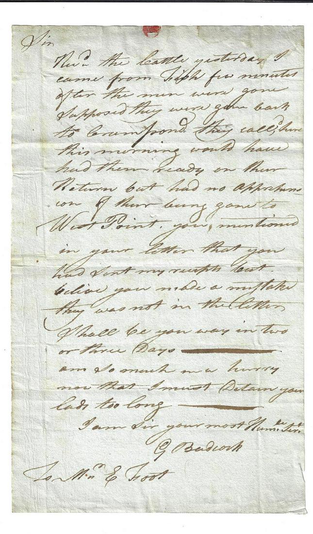 1779 Folded Letter West Point (1 of 2)