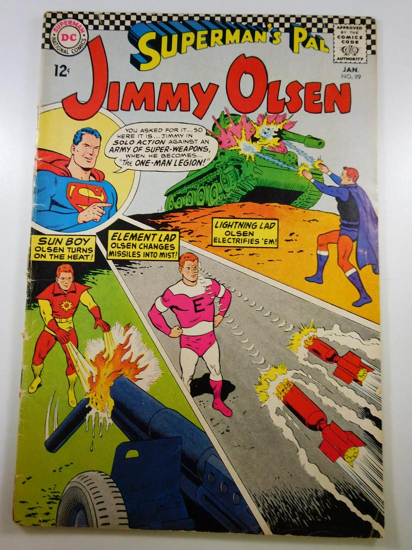 Superman's Pal Jimmy Olsen #99: No Reserve! Superman's Pal Jimmy Olsen #99 FR/GD Shipping: Individual Comics: Flat-rate of $9.99 (1-8 comics) or $19.99 (9+ comics) to anywhere within the contiguous U.S. International: Foreign shippi