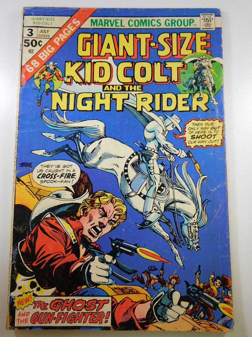 Giant-Size Kid Colt #3: No Reserve! Giant-Size Kid Colt #3 VG+ Shipping: Individual Comics: Flat-rate of $9.99 (1-8 comics) or $19.99 (9+ comics) to anywhere within the contiguous U.S. International: Foreign shipping rates a