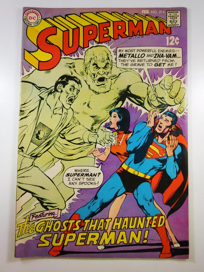 Superman #214: No Reserve! Superman #214 VG/FN Shipping: Individual Comics: Flat-rate of $9.99 (1-8 comics) or $19.99 (9+ comics) to anywhere within the contiguous U.S. International: Foreign shipping rates are dete